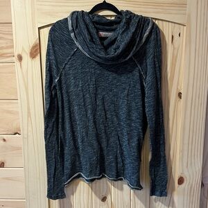 Free People Charcoal Gray Cowl Neck Top